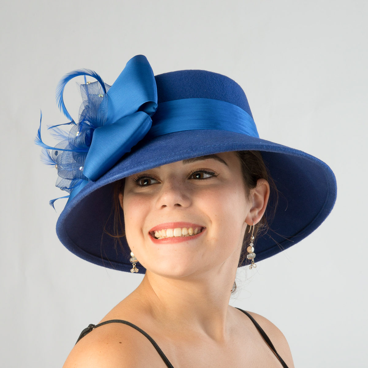 Lamp Shape Hat W/ Satin Band & Bow Hats_ by KaKyCo