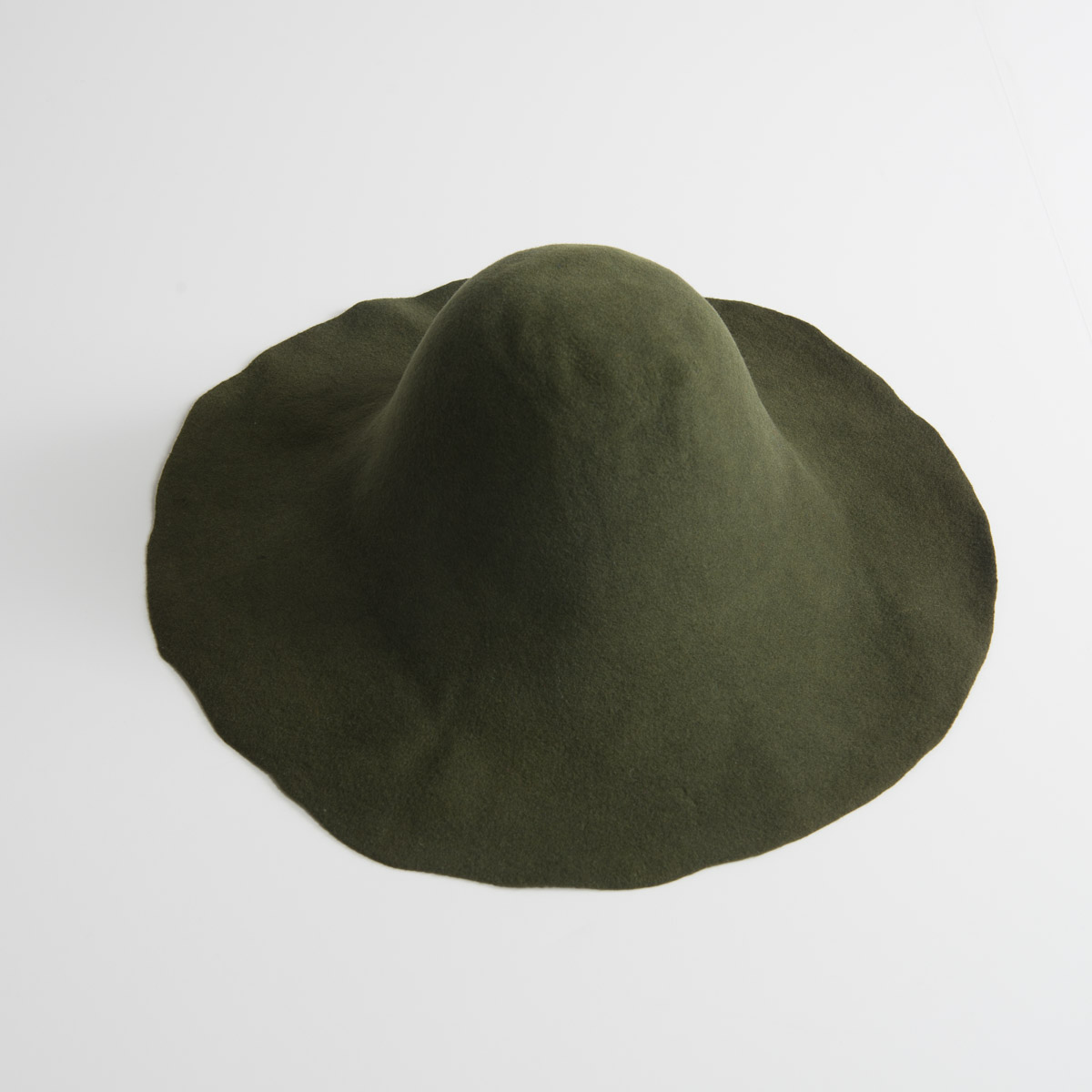olive felt hat