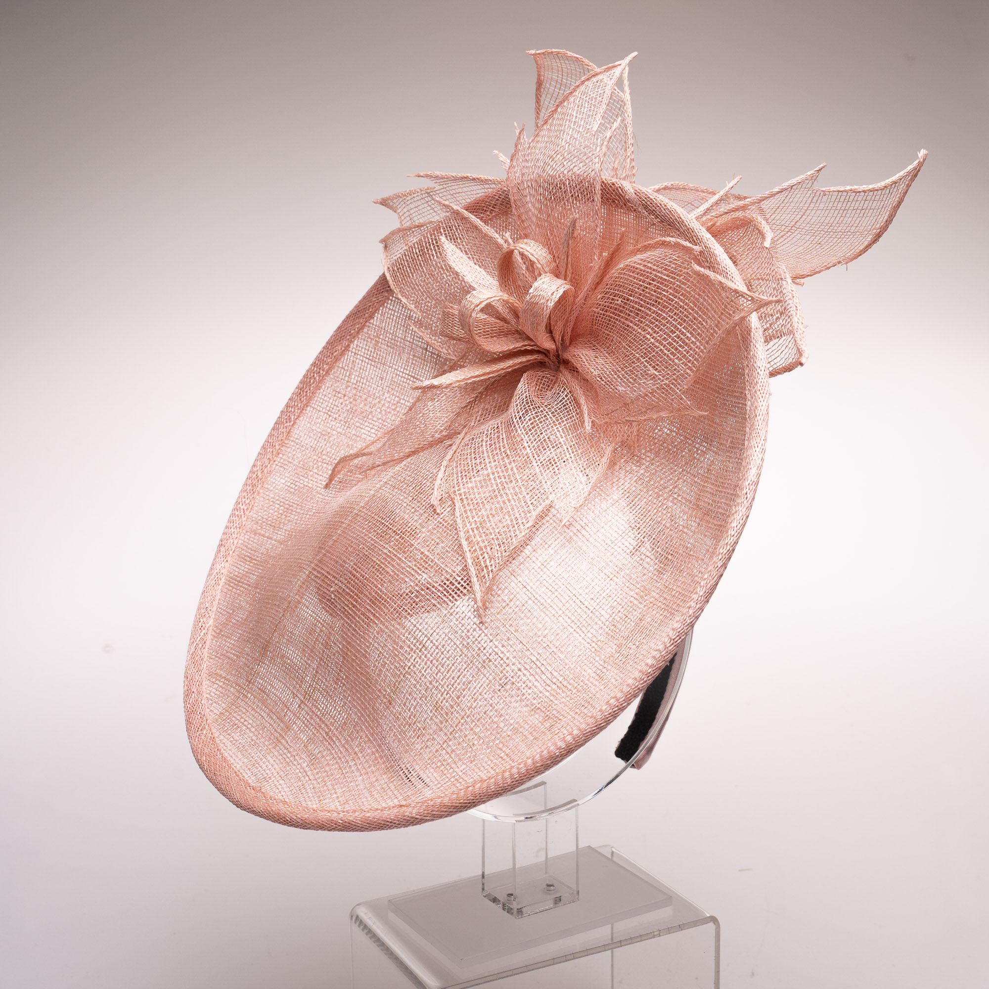Beautiful Pink Sinamay Hat by KaKyCo Pink Sinamay Pill Box Hat, Wedding hat, Mother of the Bride  main image 4