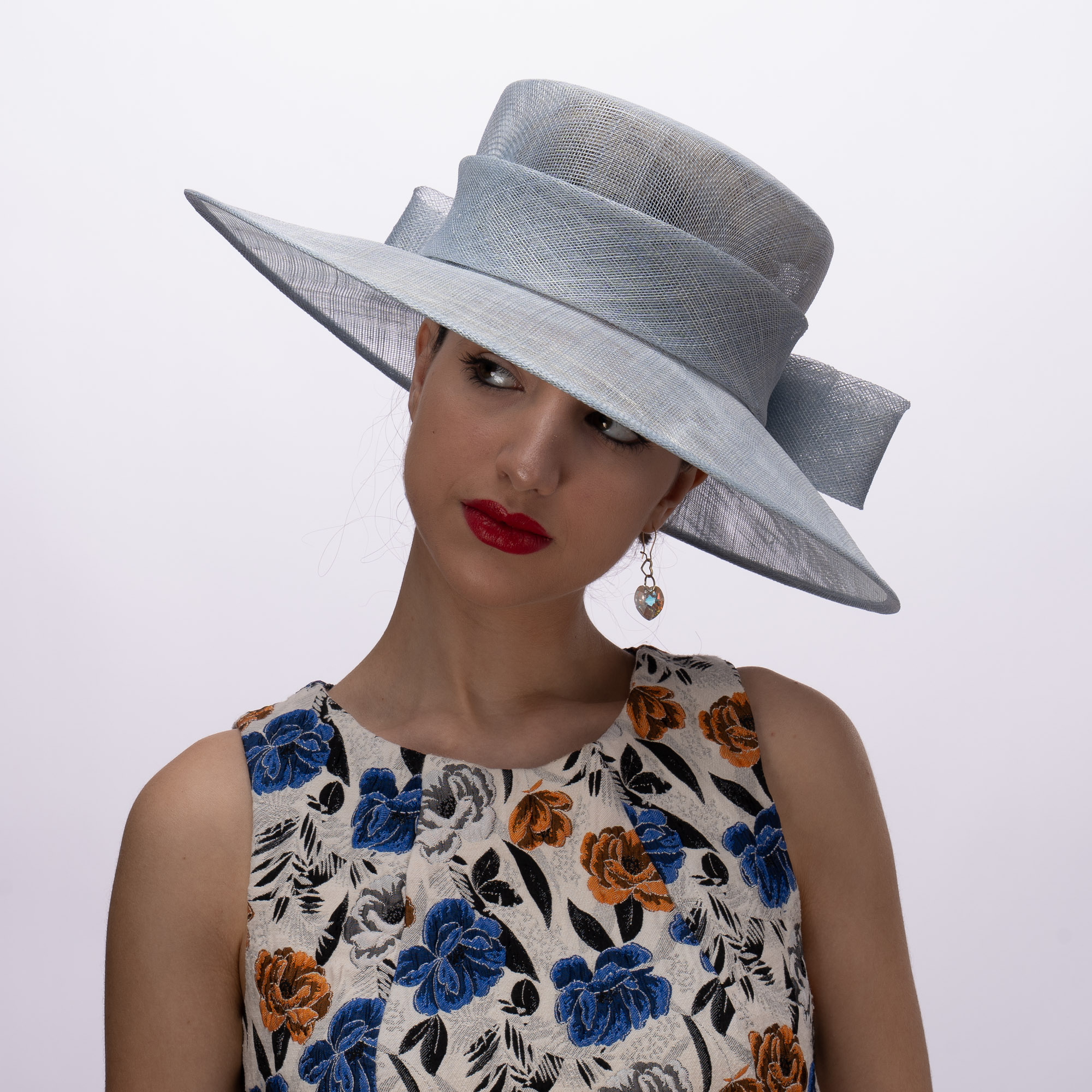 Adjustable Sinamay Fedora Hat with Bow, 58-60cm Head Circumference Classic Sinamay Downbrim Hat With Sinamay Ribbon Ribbon Bow  main image 2