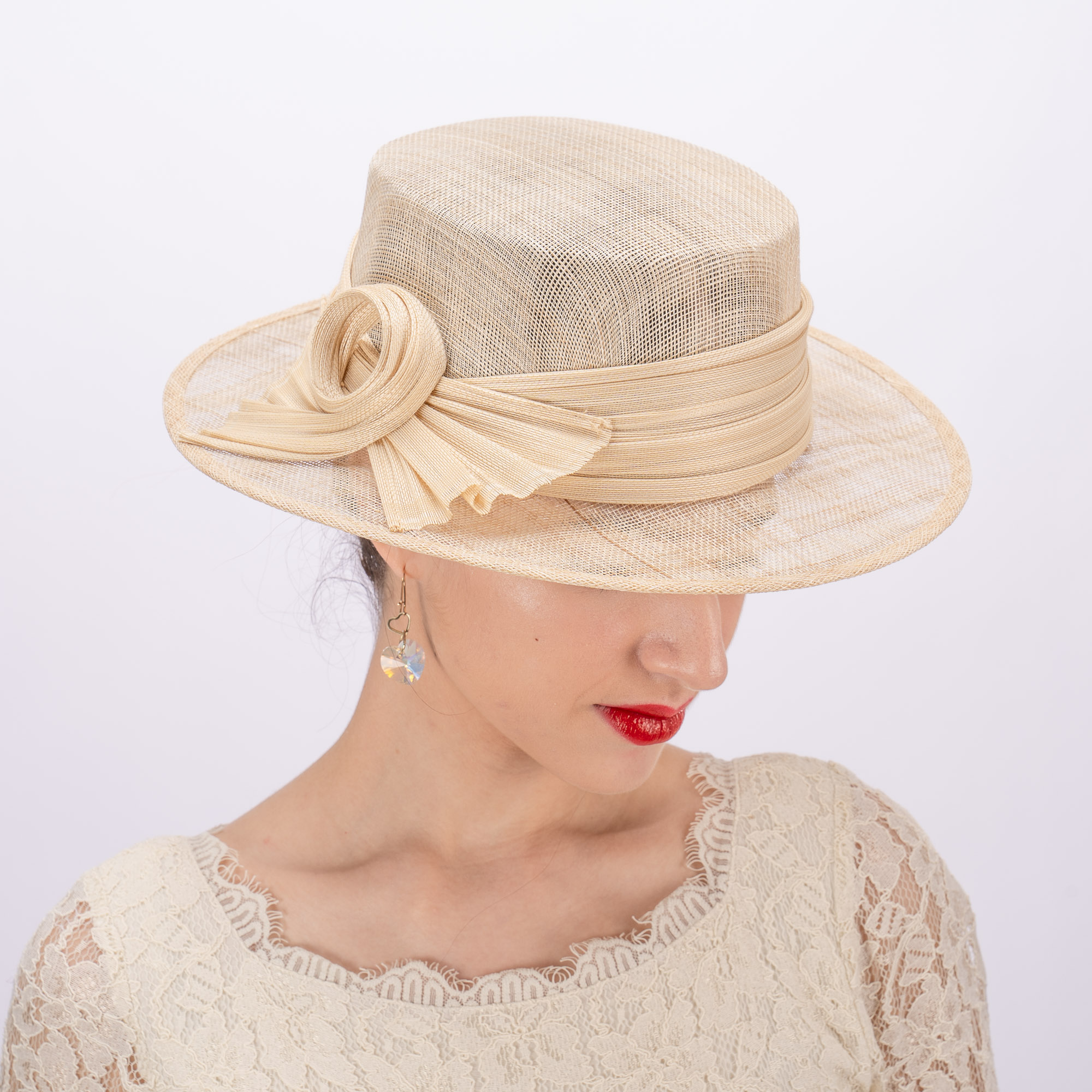 Sinamay Flat Top With Jinsun Buntal Loop Sailor Hat | SUN YORKOS