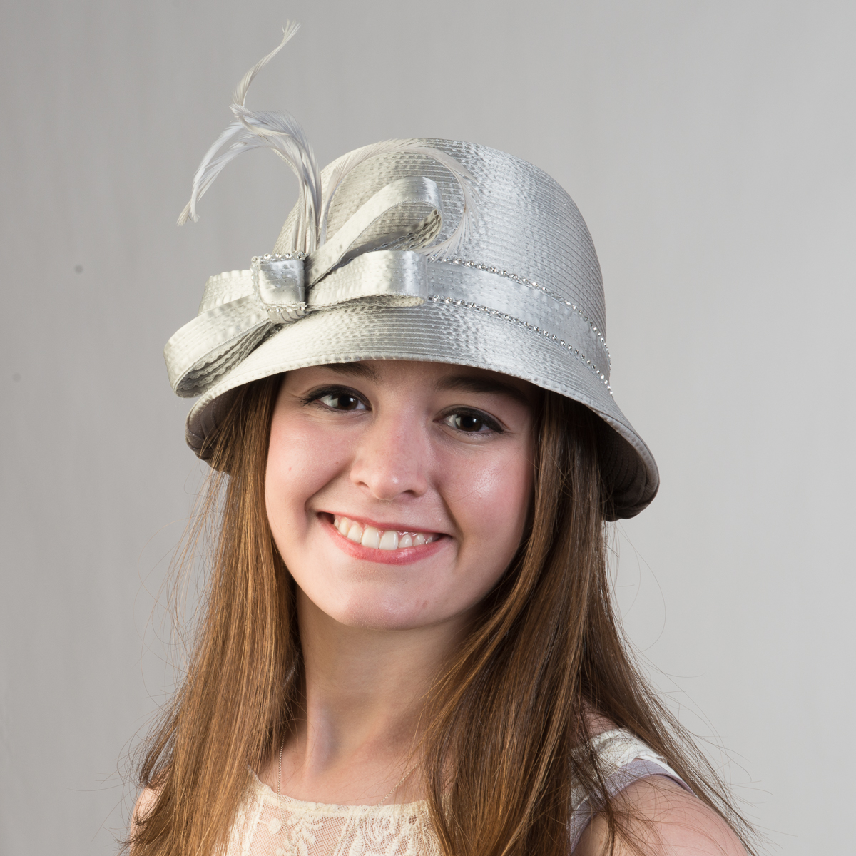 Stiff Ribbon Hat Small Satin Ribbon Cloche Hats-321775- Sun Yorkos | KaKyCo Accessories