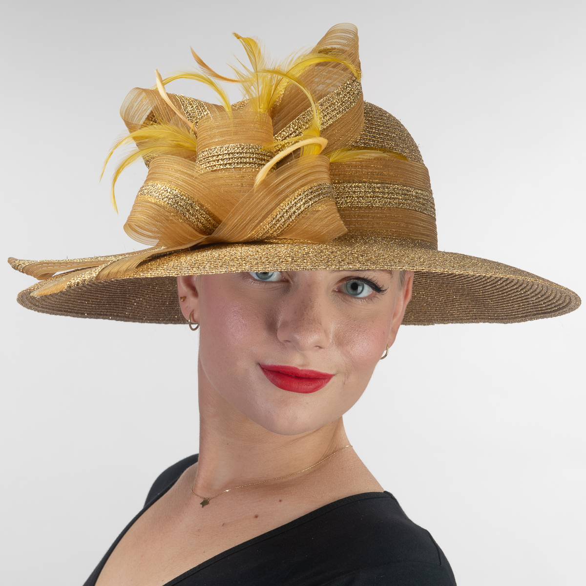 Gold Metallic Swinger Hats - Sun Yorkos | KaKyco Accessories