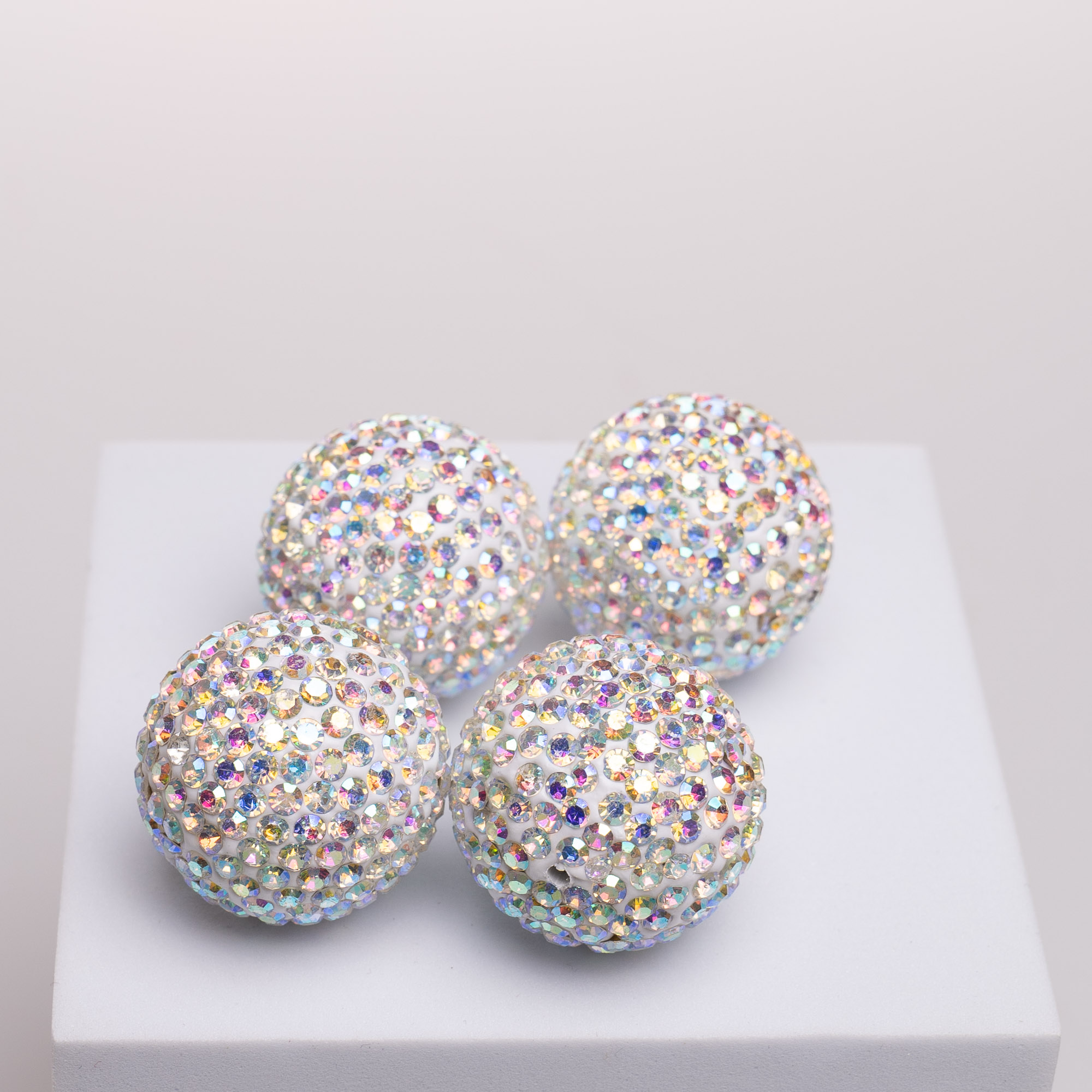 25Mm Rhinestone Glass Crystal Clay Ball | SUN YORKOS