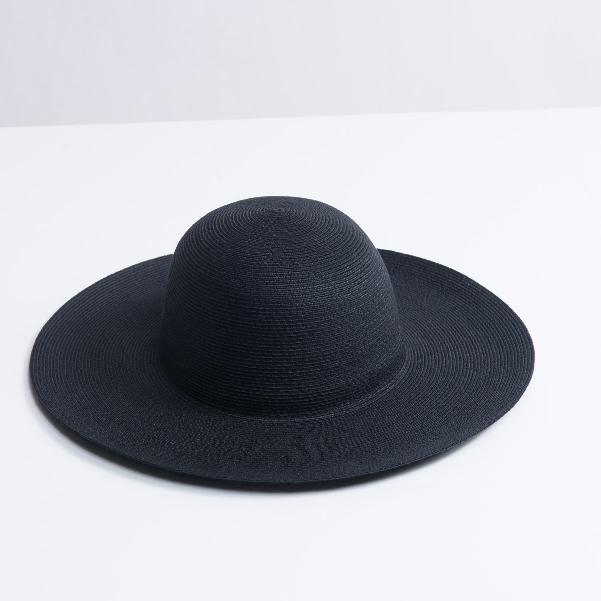 Black 5mm Hemp Sewn Medium Brim Hat Body-BR765-I-22- Sun