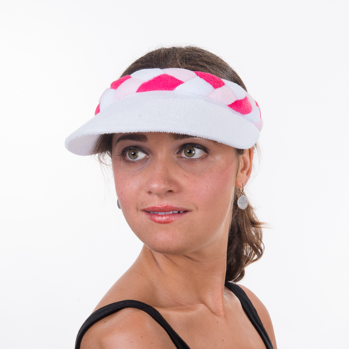 ZARA Hot Pink Woven Visor - Women\'s Sun Visor CONTRAST BAND BRAIDED VISOR - Light beige | ZARA United States main image 2