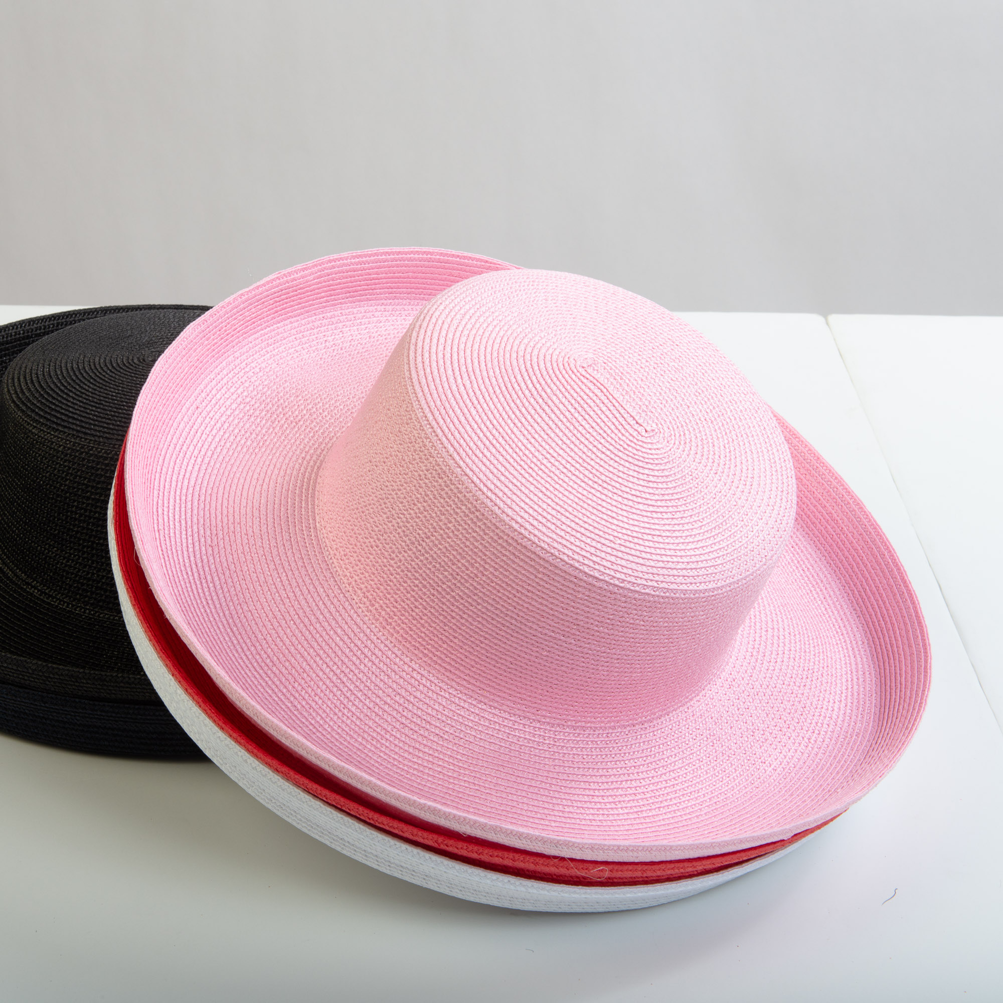 Polypropylene Straw Medium Brim Plain Hats-CH-188009-Sun Yorkos