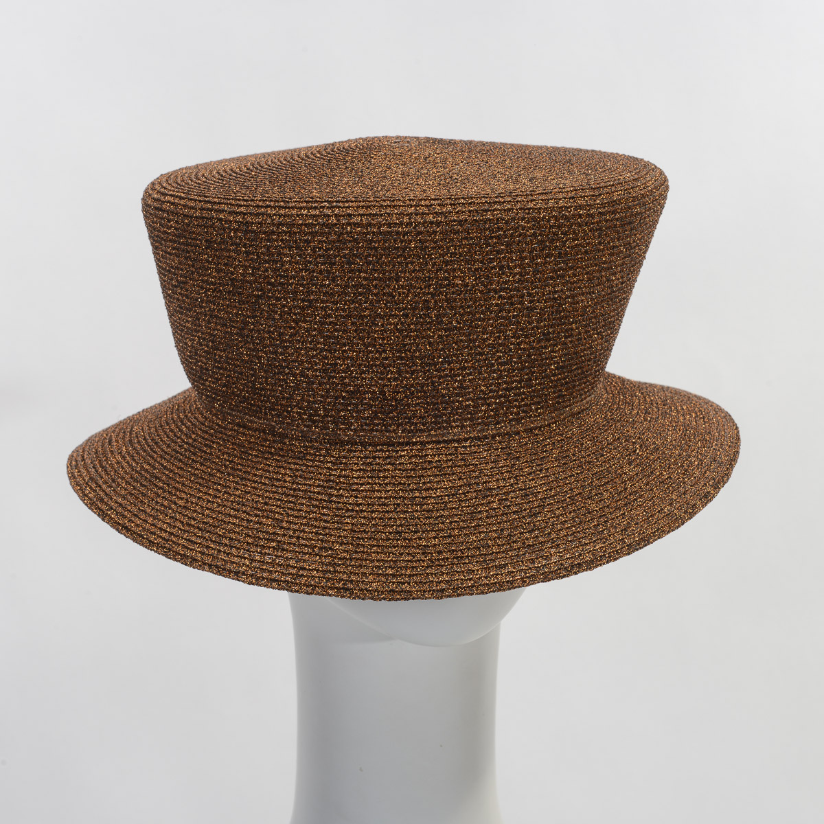 Copper High Crown Metallic Plain Hats-HK6030-0-C07- Sun