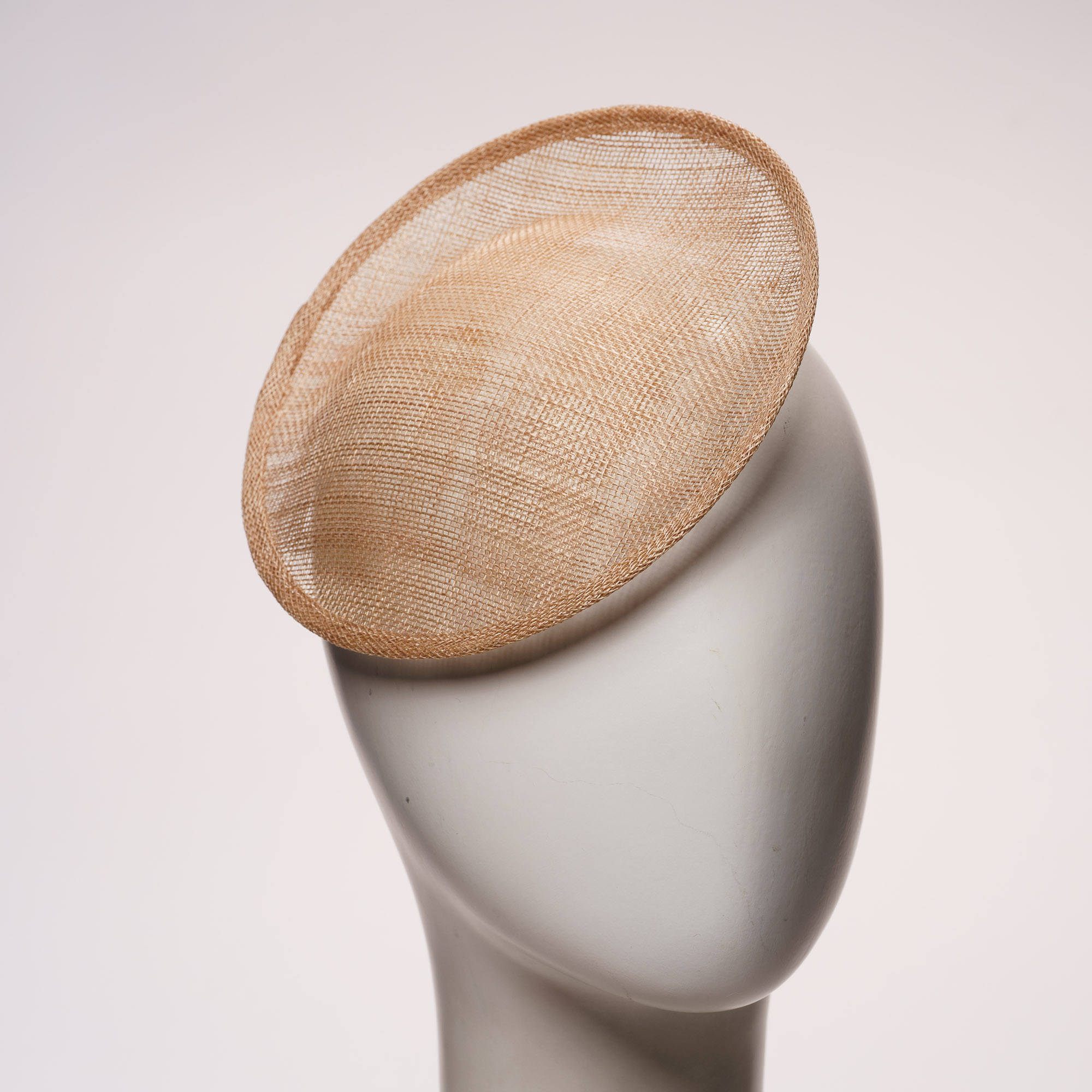 Fascinator Hat - Tan Small Tan Fascinator - Hat Rack main image 2