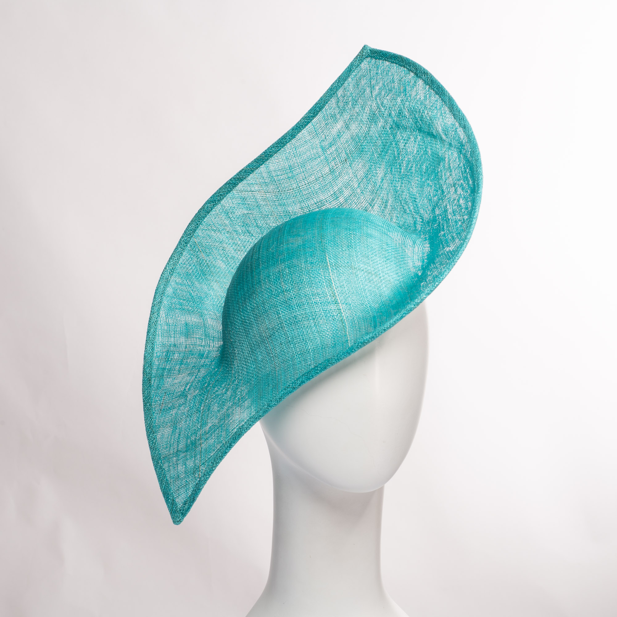 Turquoise Zoria 17X13'' Pointed Sinamay Base For Fascinator Turquoise Zoria 17X13'' Pointed Sinamay Base For Fascinator