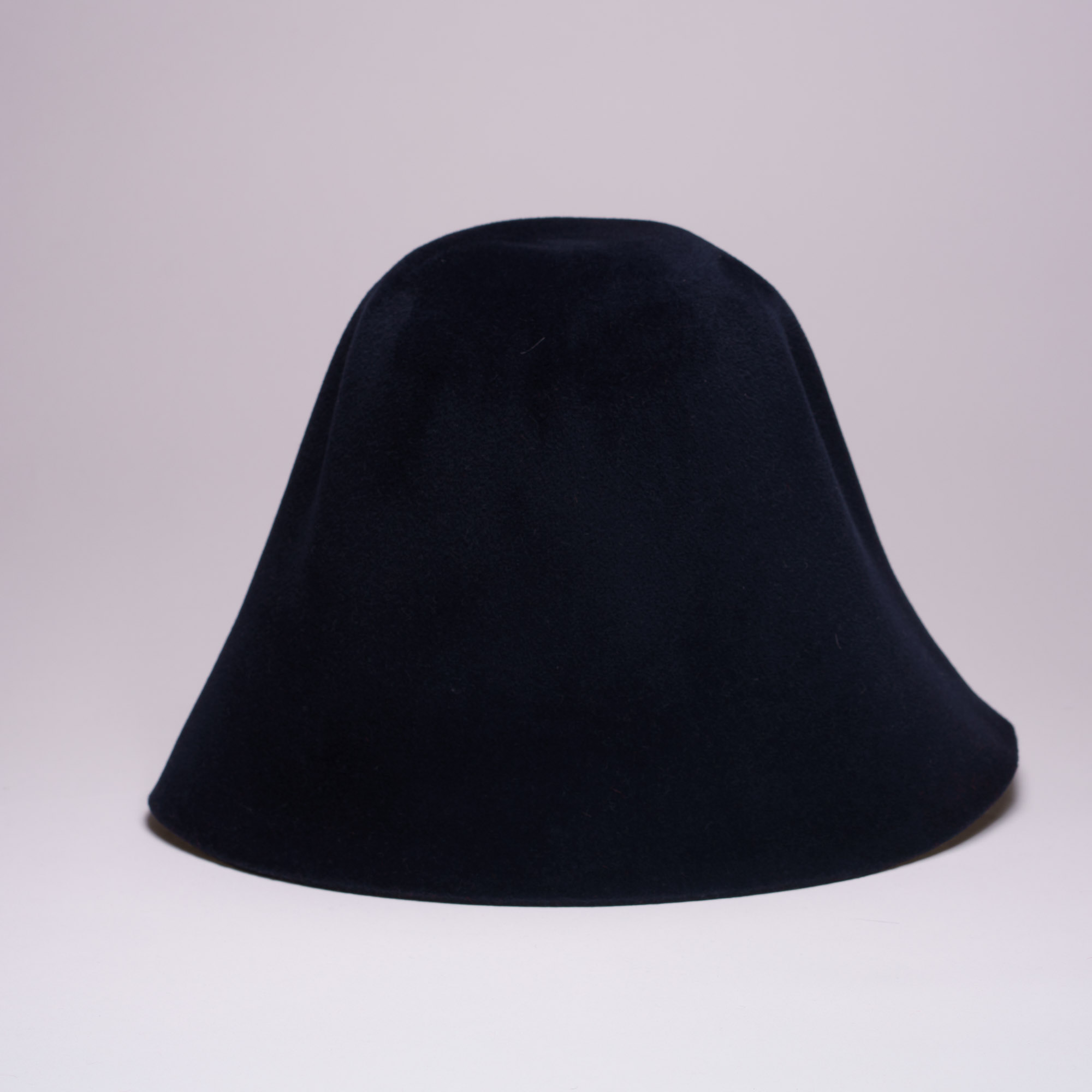 Rabbit Fur Felt Hood, Velour Finish Medgrey