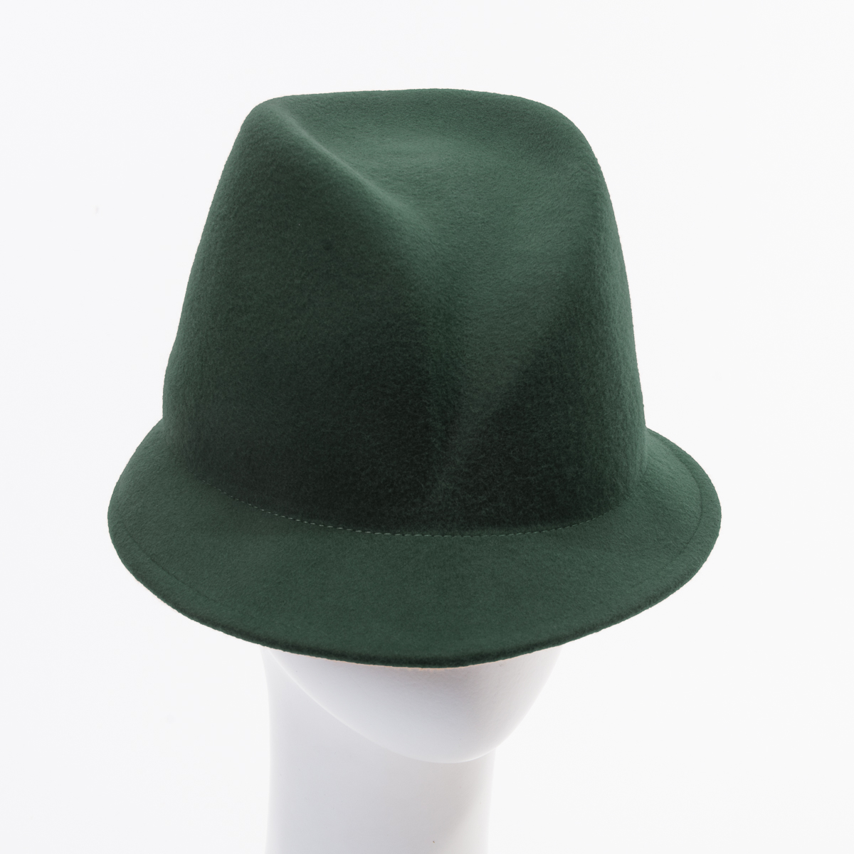 Rifle Green Fancy Fedora Blocked Untrimmed Felt Hat Base Sun