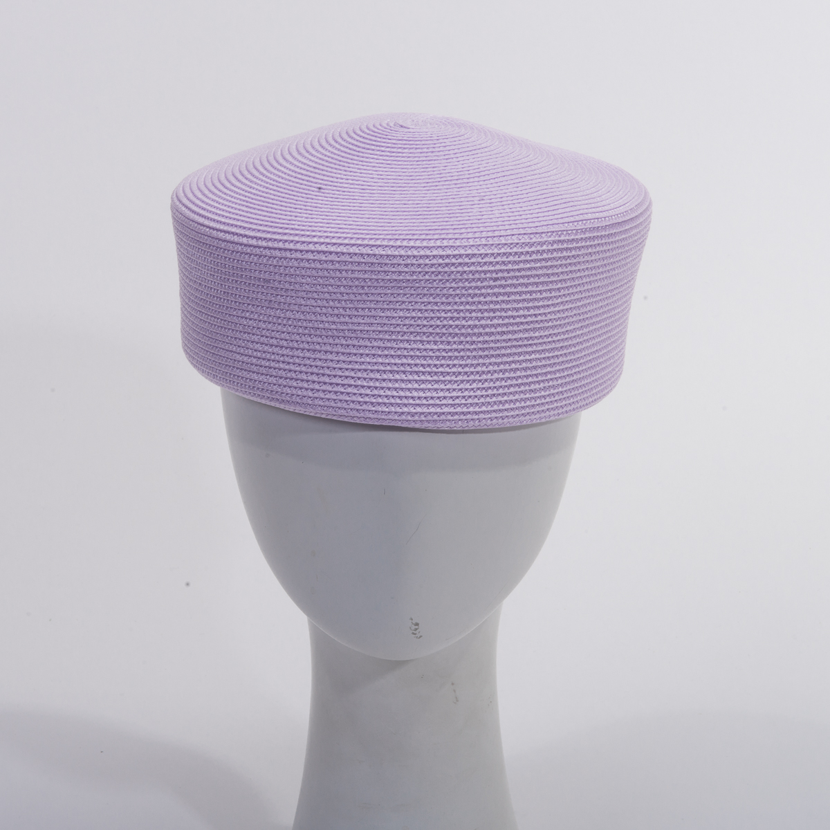 Lilac Matt Poly Straw Square Pillbox 