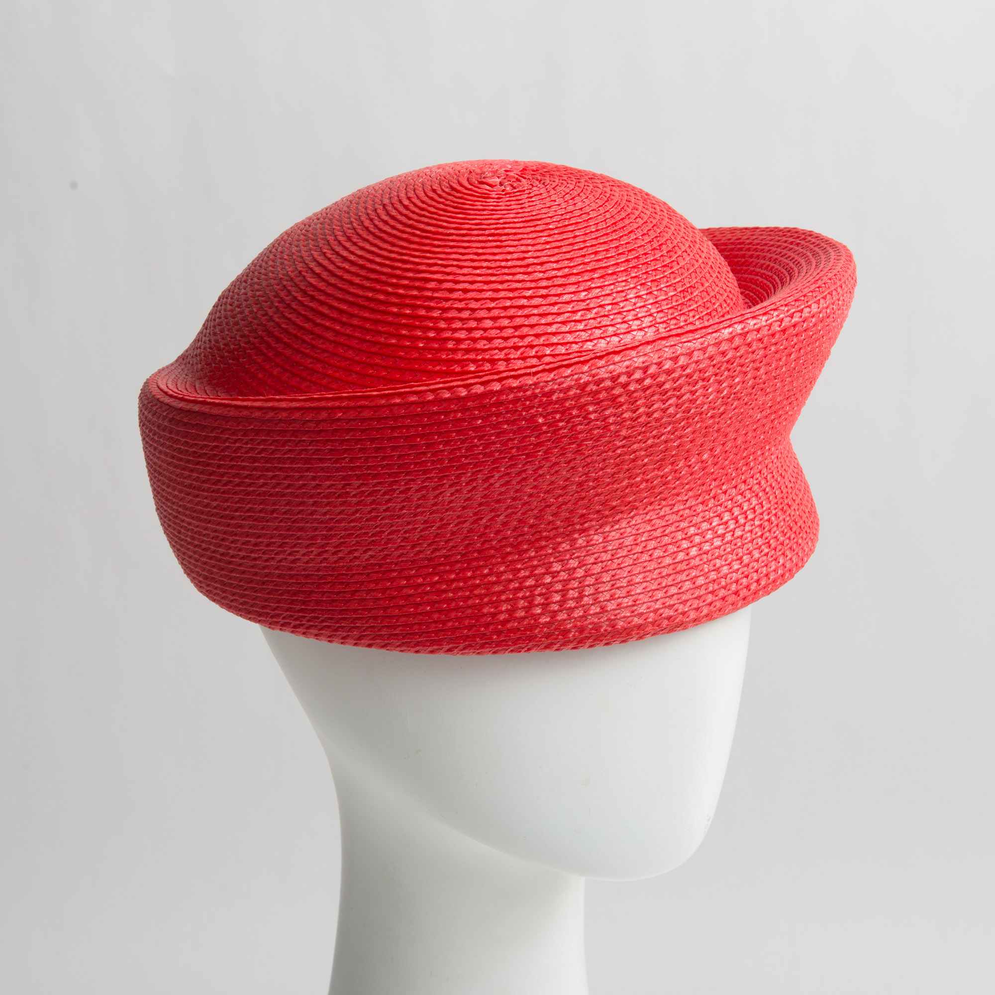 Vintage Pillbox Hat Vintage Straw Toy Tilt Hat, Pillbox Hat, 1940s-50s Hat  main image 4