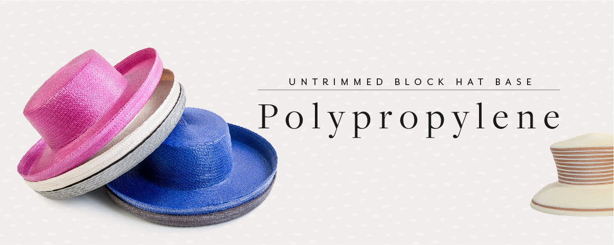 Polypropylene Blocked Plain Hat Base for Church Dress hats making