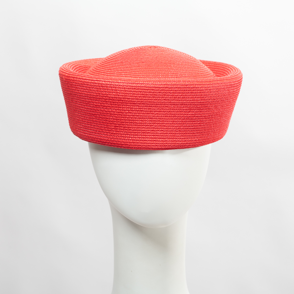 Red Blocked Untrimmed Dull Poly Straw 