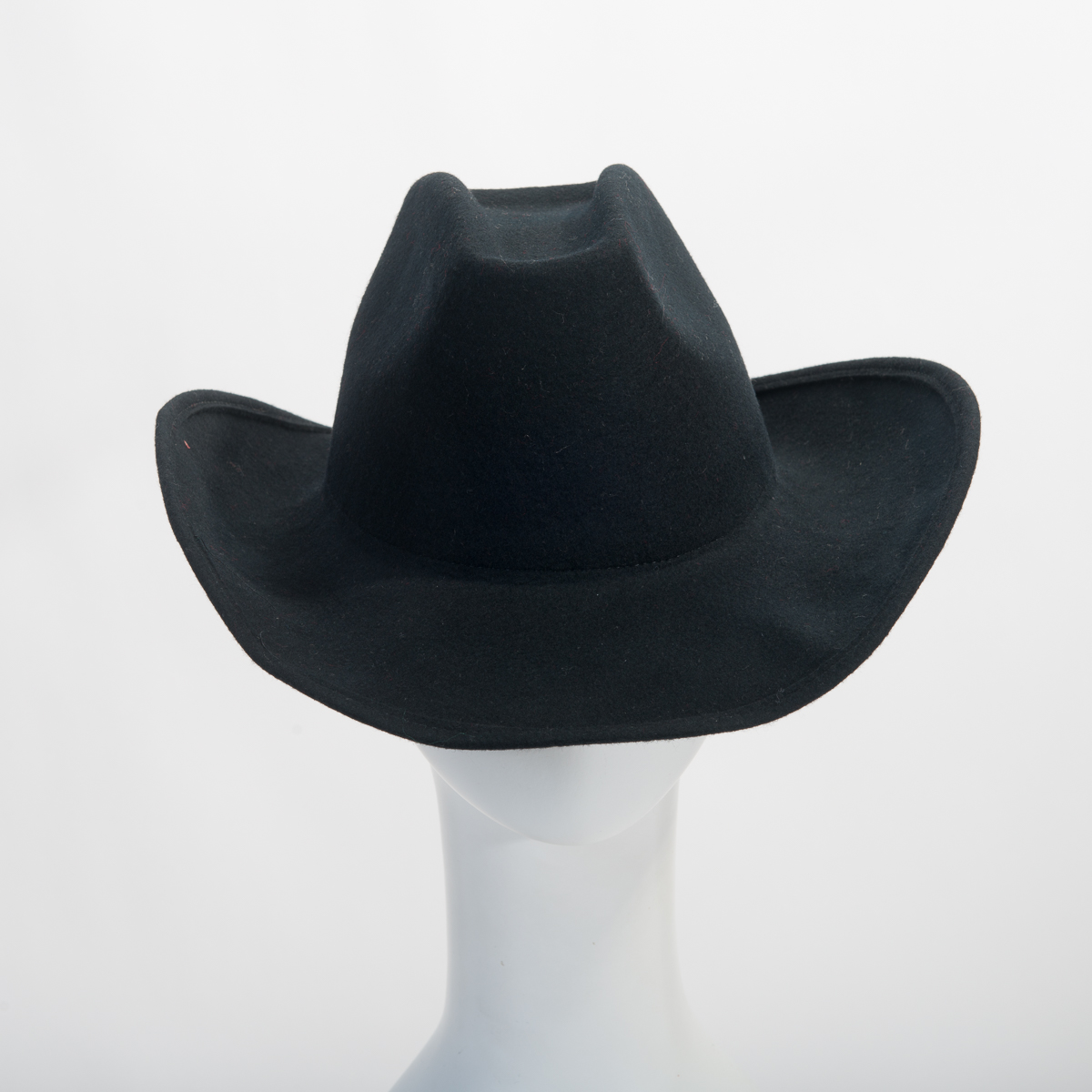 Black Cattleman Cowboy Wool Felt Plain 
